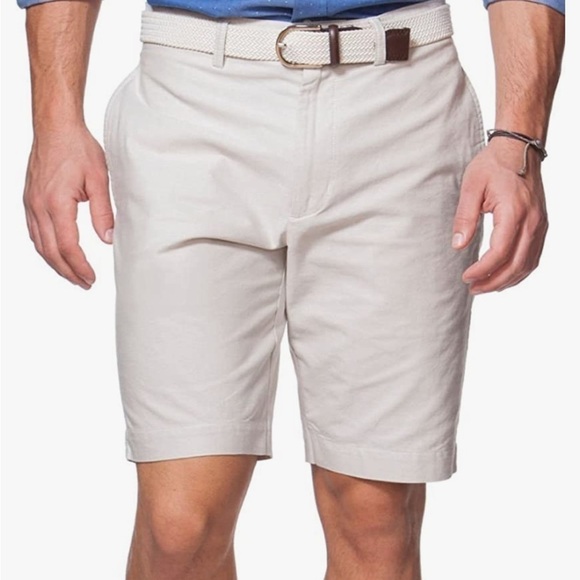 Chaps men’s Classic Fit Oxford Shorts light gray Size 32 - Picture 1 of 11
